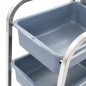 vidaXL Carrito de cocina con recipientes de plástico 82x43,5x93 cm vidaXL Carrito de cocina con recipientes de plástico 82x43,5x93 cm