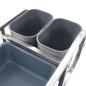 vidaXL Carrito de cocina con recipientes de plástico 82x43,5x93 cm vidaXL Carrito de cocina con recipientes de plástico 82x43,5x93 cm