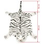 vidaXL Alfombra afelpada de tigre 144 cm blanca vidaXL Alfombra afelpada de tigre 144 cm blanca