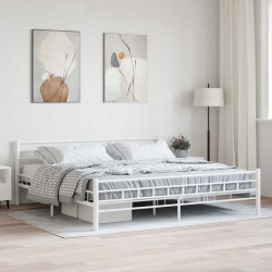 vidaXL Estructura de cama de metal blanco 200x200 cm