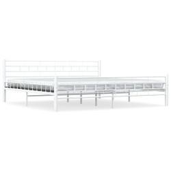 vidaXL Estructura de cama de metal blanco 200x200 cm