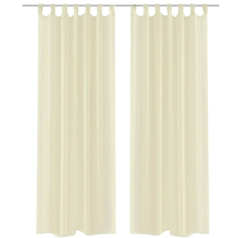 2 Cortinas color crema transparentes 140 x 175 cm 2 Cortinas color crema transparentes 140 x 175 cm