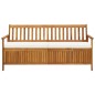 vidaXL Banco de almacenaje con cojín de madera maciza de acacia 170 cm vidaXL Banco de almacenaje con cojín de madera maciza de acacia 170 cm