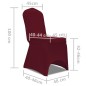 Funda elástica para sillas, 50 piezas, Burdeos Funda elástica para sillas, 50 piezas, Burdeos