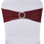 Moño decorativo elástico para sillas con hebilla 25 pzas Burdeos Moño decorativo elástico para sillas con hebilla 25 pzas Burdeos