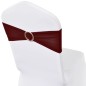 Moño decorativo elástico para sillas con hebilla 25 pzas Burdeos Moño decorativo elástico para sillas con hebilla 25 pzas Burdeos