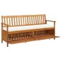 vidaXL Banco de almacenaje con cojín de madera maciza de acacia 170 cm vidaXL Banco de almacenaje con cojín de madera maciza de acacia 170 cm