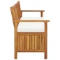 vidaXL Banco de almacenaje con cojín de madera maciza de acacia 170 cm vidaXL Banco de almacenaje con cojín de madera maciza de acacia 170 cm