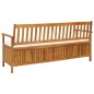 vidaXL Banco de almacenaje con cojín de madera maciza de acacia 170 cm vidaXL Banco de almacenaje con cojín de madera maciza de acacia 170 cm