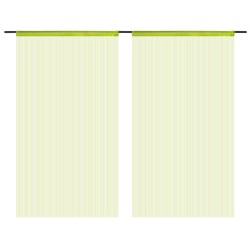 vidaXL Cortinas de flecos 2 piezas 100x250 cm verde