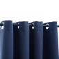 vidaXL Cortinas opacas con anillas de metal 2 uds azul 140x245 cm vidaXL Cortinas opacas con anillas de metal 2 uds azul 140x245 cm