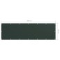 vidaXL Toldo para balcón tela oxford verde oscuro 90x300 cm