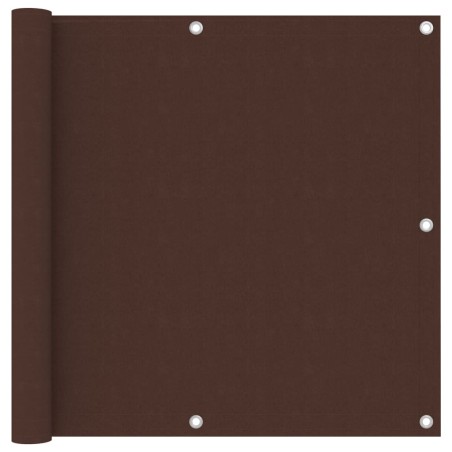 vidaXL Toldo para balcón tela oxford marrón 90x600 cm