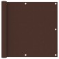 vidaXL Toldo para balcón tela oxford marrón 90x600 cm vidaXL Toldo para balcón tela oxford marrón 90x600 cm