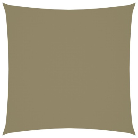 vidaXL Toldo de vela cuadrado tela Oxford beige 4x4 m