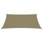 vidaXL Toldo de vela rectangular tela Oxford beige 2x3 m