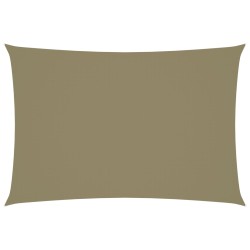 vidaXL Toldo de vela rectangular tela Oxford beige 2,5x4,5 m