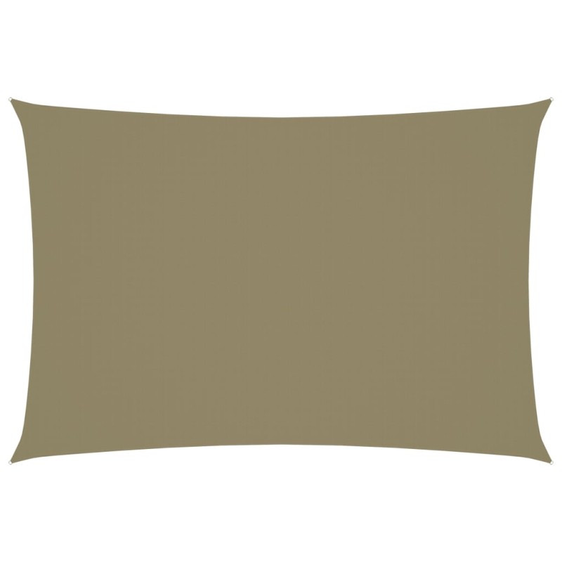 vidaXL Toldo de vela rectangular tela Oxford beige 2,5x4,5 m vidaXL Toldo de vela rectangular tela Oxford beige 2,5x4,5 m