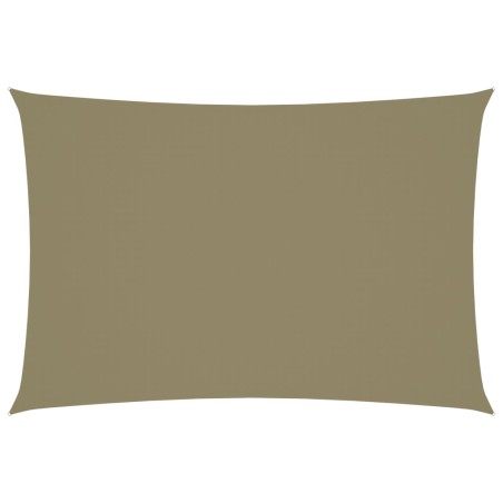 vidaXL Toldo de vela rectangular tela Oxford beige 2,5x4,5 m