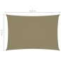 vidaXL Toldo de vela rectangular tela Oxford beige 2,5x4,5 m vidaXL Toldo de vela rectangular tela Oxford beige 2,5x4,5 m