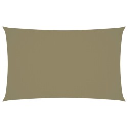vidaXL Toldo de vela rectangular tela Oxford beige 3x6 m