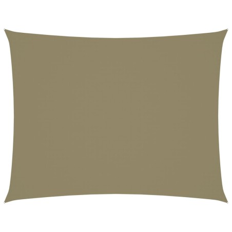 vidaXL Toldo de vela rectangular tela Oxford beige 5x6 m