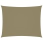 vidaXL Toldo de vela rectangular tela Oxford beige 5x6 m