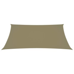 vidaXL Toldo de vela rectangular tela Oxford beige 5x6 m