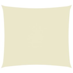 vidaXL Toldo de vela rectangular tela Oxford color crema 6x7 m