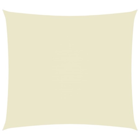 vidaXL Toldo de vela rectangular tela Oxford color crema 6x7 m
