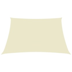 vidaXL Toldo de vela rectangular tela Oxford color crema 6x7 m