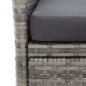 vidaXL Banco de jardín 2 plazas con mesita ratán sintético gris 143 cm vidaXL Banco de jardín 2 plazas con mesita ratán sintético gris 143 cm