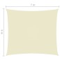vidaXL Toldo de vela rectangular tela Oxford color crema 6x7 m vidaXL Toldo de vela rectangular tela Oxford color crema 6x7 m