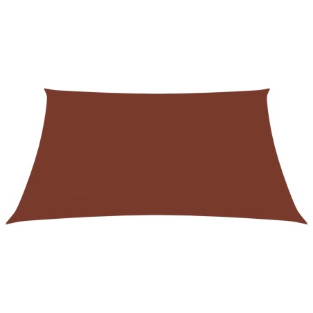 vidaXL Toldo de vela rectangular tela Oxford terracota 2,5x3,5 m