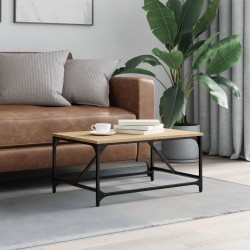 vidaXL Mesa de centro madera de ingeniería roble Sonoma 75x50x35 cm