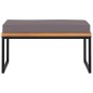 vidaXL Reposapiés y cojín madera maciza acacia gris oscuro 66x66x36 cm