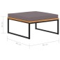 vidaXL Reposapiés y cojín madera maciza acacia gris oscuro 66x66x36 cm
