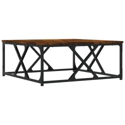 vidaXL Mesa de centro madera contrachapada roble ahumado 70x70x30 cm