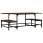 vidaXL Mesa de centro madera contrachapada roble marrón 100x50,5x40 cm vidaXL Mesa de centro madera contrachapada roble marrón 100x50,5x40 cm