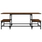 vidaXL Mesa de centro madera contrachapada roble marrón 100x50,5x40 cm vidaXL Mesa de centro madera contrachapada roble marrón 100x50,5x40 cm