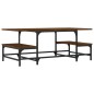 vidaXL Mesa de centro madera contrachapada roble marrón 100x50,5x40 cm vidaXL Mesa de centro madera contrachapada roble marrón 100x50,5x40 cm