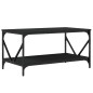 vidaXL Mesa de centro madera contrachapada negro 90x50x45 cm vidaXL Mesa de centro madera contrachapada negro 90x50x45 cm