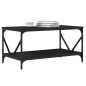 vidaXL Mesa de centro madera contrachapada negro 90x50x45 cm vidaXL Mesa de centro madera contrachapada negro 90x50x45 cm