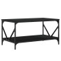 vidaXL Mesa de centro madera contrachapada negro 90x50x45 cm vidaXL Mesa de centro madera contrachapada negro 90x50x45 cm