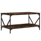 vidaXL Mesa de centro madera contrachapada roble ahumado 90x50x45 cm vidaXL Mesa de centro madera contrachapada roble ahumado 90x50x45 cm