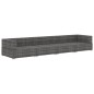 vidaXL Set de sofás de jardín con cojines 4 pzas ratán sintético gris vidaXL Set de sofás de jardín con cojines 4 pzas ratán sintético gris