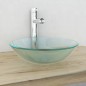 vidaXL Lavabo de vidrio templado 42 cm esmerilado vidaXL Lavabo de vidrio templado 42 cm esmerilado