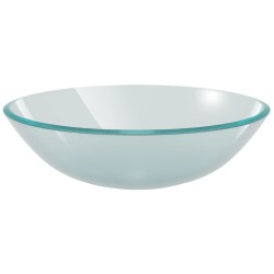 vidaXL Lavabo de vidrio templado 42 cm esmerilado