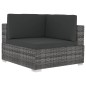 vidaXL Set de sofás de jardín con cojines 4 pzas ratán sintético gris vidaXL Set de sofás de jardín con cojines 4 pzas ratán sintético gris