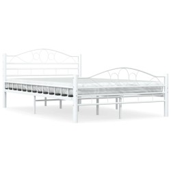 vidaXL Estructura de cama de metal blanco 140x200 cm
